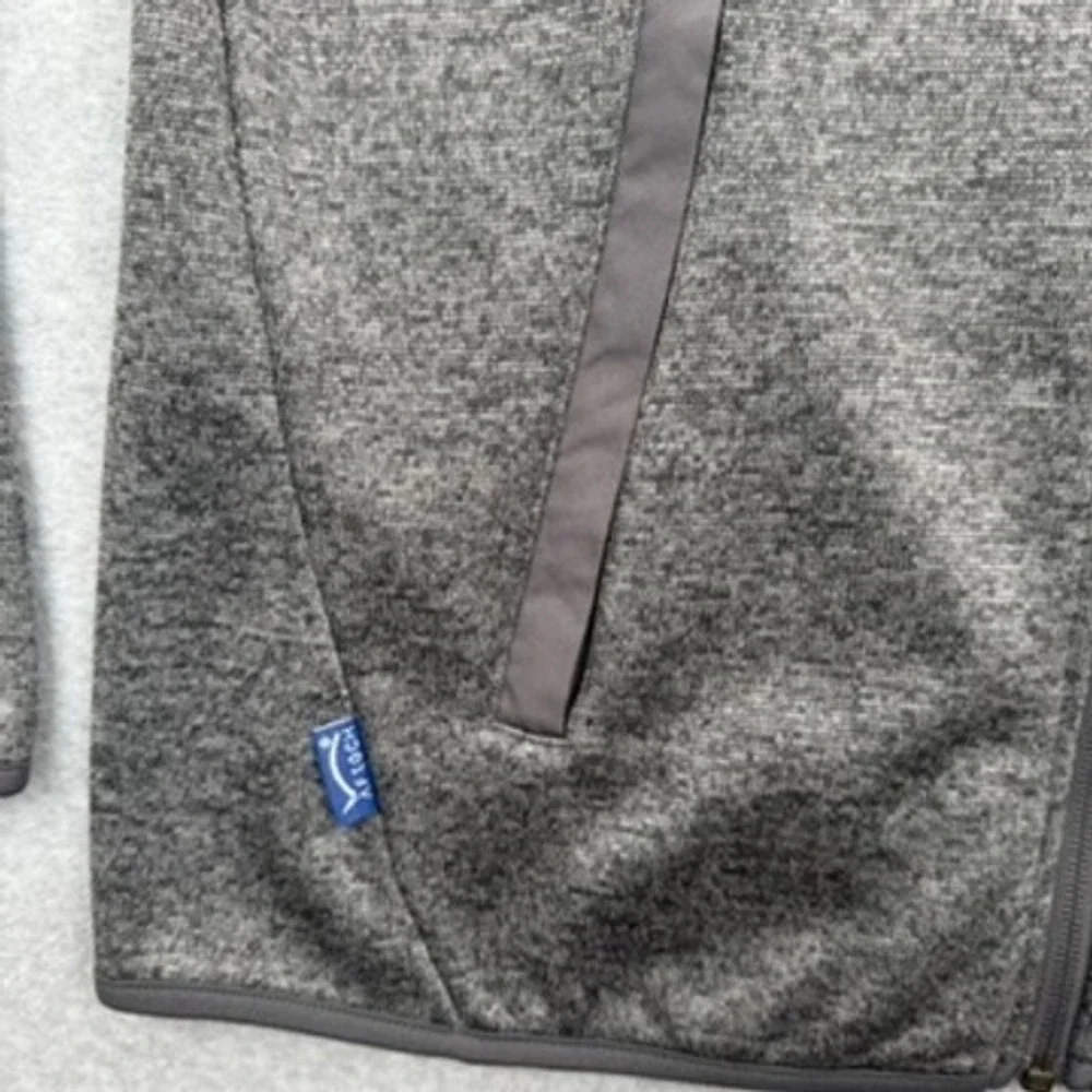 AFTCO Jacket Mens Small Gorpcore Technical Heathered Gray Full Zip Fleece